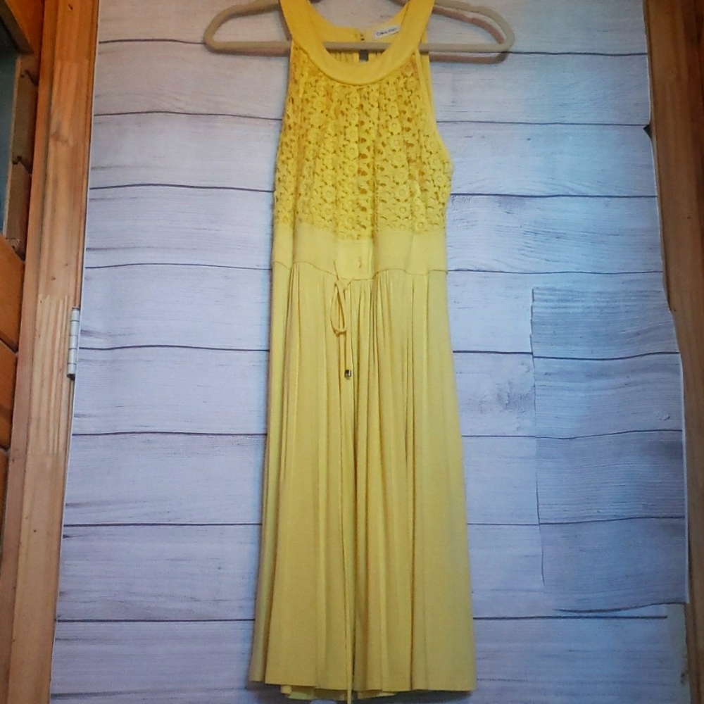 🌞 Yellow Calvin Klein Dress